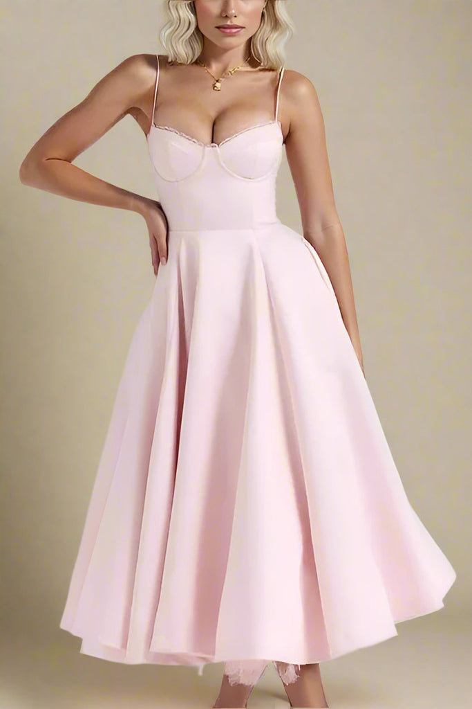 Shop  pink dress - Perfect for special occasions | Mavis Midi Dress - Dusty Pink