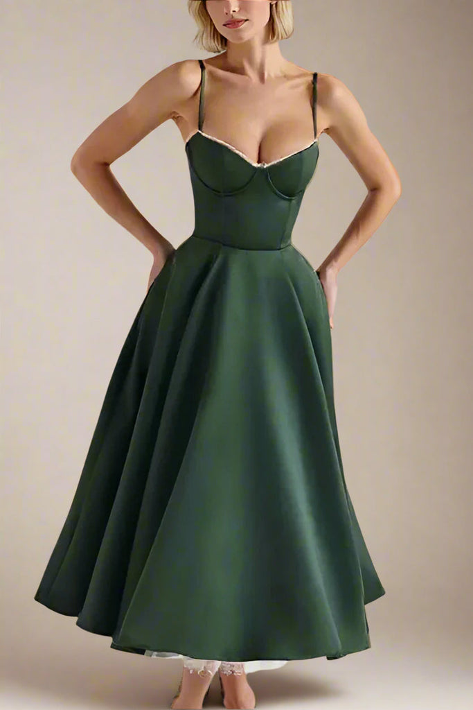 Shop  green dress - Perfect for special occasions | Mavis Midi Dress - Emerald Green