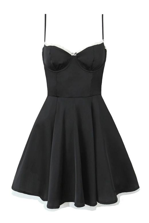 Mavis Mini Dress - Classic Black - Stylish black dress for special occasions | Buy Online