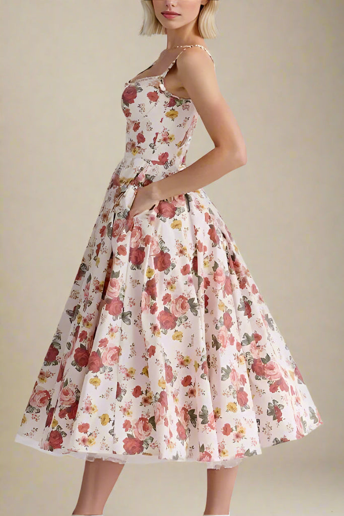 Stylish red dress | Mavis Midi Dress - Red Wine - Ideal for special occasions