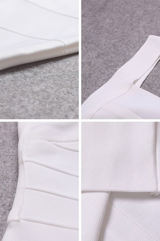 Stylish white dress | Maya Bandage Mini Dress - White Pearl - Ideal for special occasions