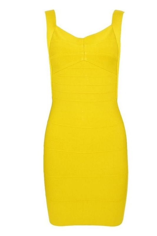 Shop  yellow dress - Perfect for special occasions | Maya Bandage Mini Dress - Sun Yellow