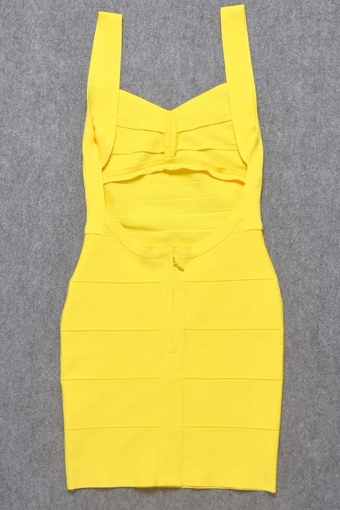 Shop  yellow dress - Perfect for special occasions | Maya Bandage Mini Dress - Sun Yellow