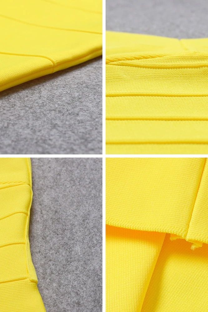 Stylish yellow dress | Maya Bandage Mini Dress - Sun Yellow - Ideal for special occasions