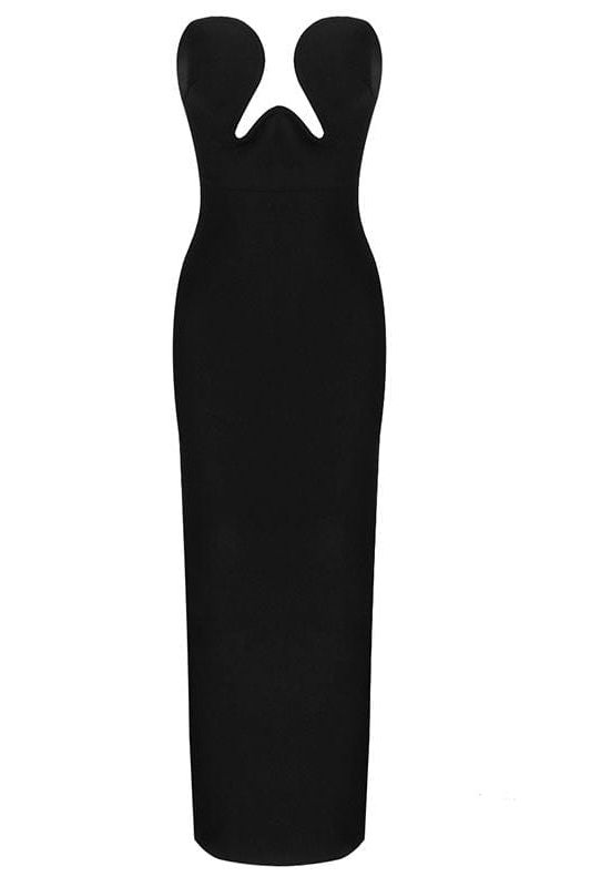 Mika Bodycon Midi Dress - Classic Black - Stylish black dress for special occasions | Buy Online