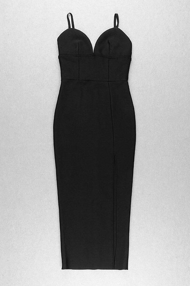 Shop  black dress - Perfect for special occasions | Milan Bandage Midi Dress - Classic Black