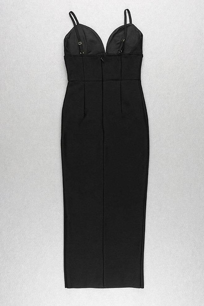 Shop  black dress - Perfect for special occasions | Milan Bandage Midi Dress - Classic Black