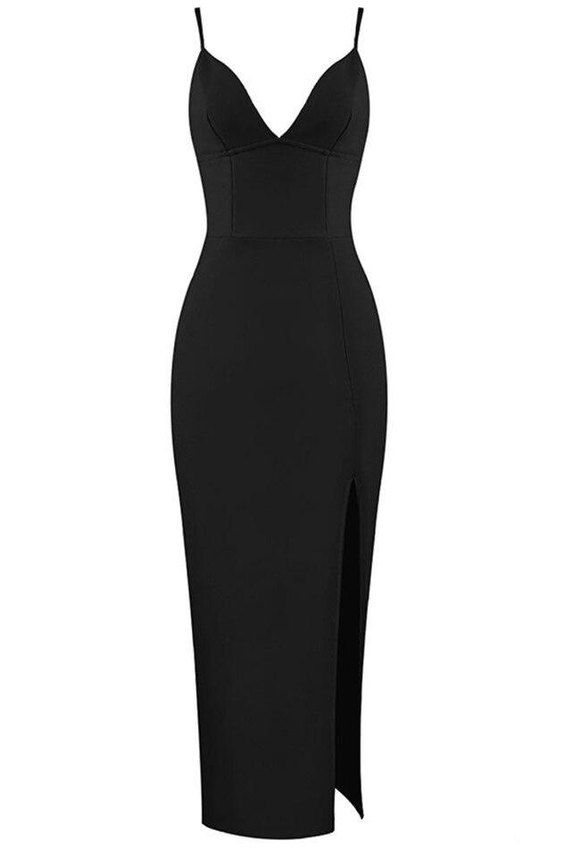 Milan Bandage Midi Dress - Classic Black - Stylish black dress for special occasions | Buy Online