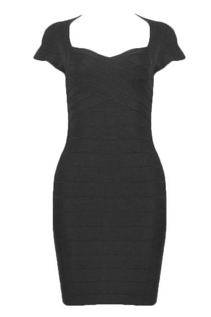 Stylish black dress | Miranda Bandage Mini Dress - Classic Black - Ideal for special occasions