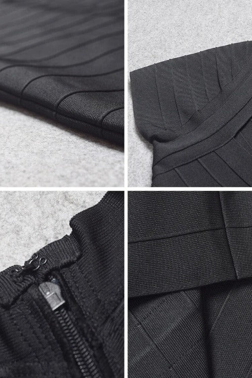 Stylish black dress | Miranda Bandage Mini Dress - Classic Black - Ideal for special occasions