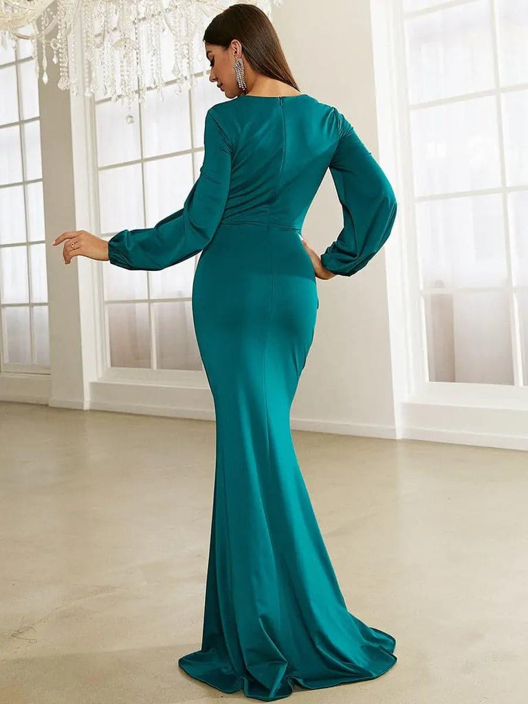 Shop  beautiful dress - Perfect for special occasions | Bishop Sleeve Square Neck Mermaid Prom Dress