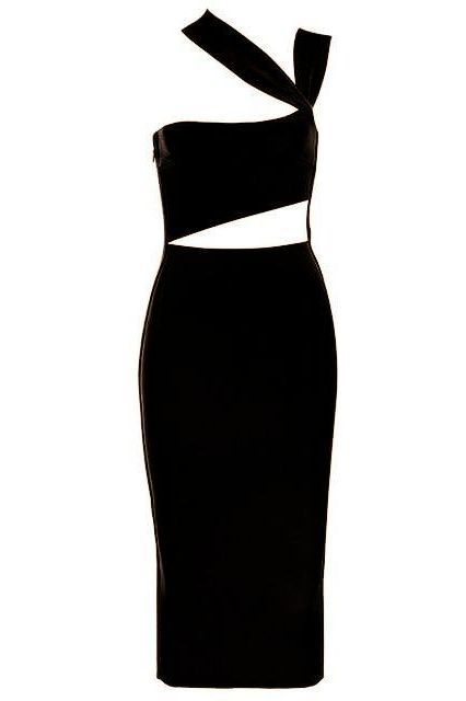 Molly Bandage Midi Dress - Classic Black - Stylish black dress for special occasions | Buy Online