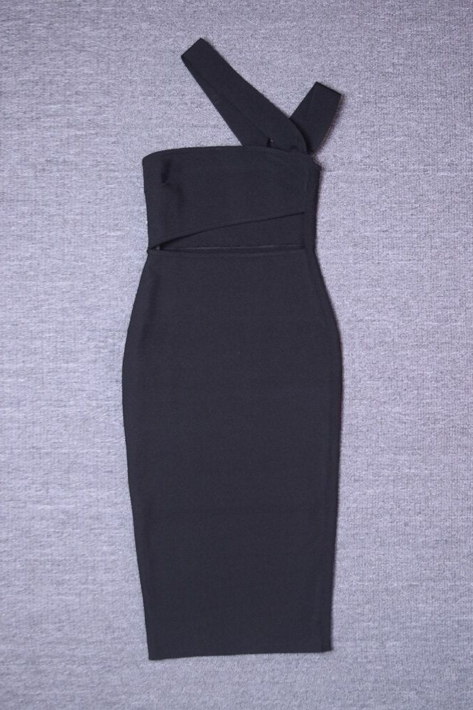 Stylish black dress | Molly Bandage Midi Dress - Classic Black - Ideal for special occasions