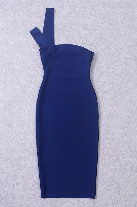 Molly Bandage Midi Dress - Navy Blue - Stylish blue dress for special occasions | Buy Online