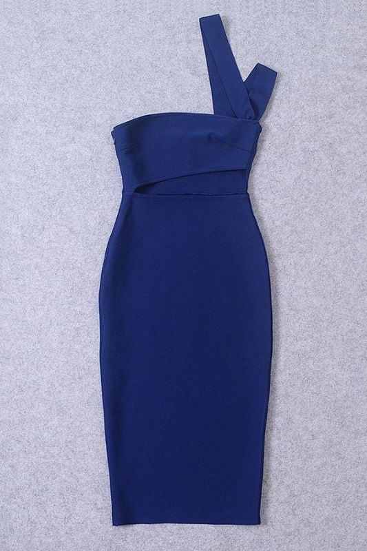 Molly Bandage Midi Dress - Navy Blue - Stylish blue dress for special occasions | Buy Online