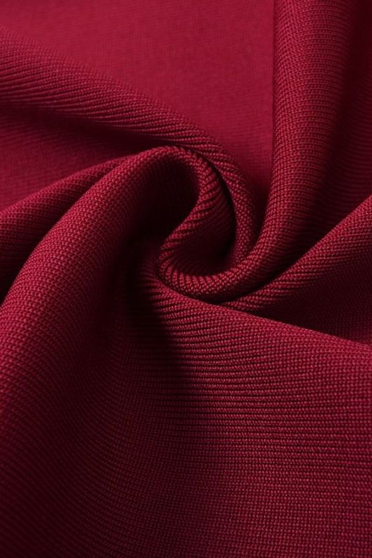 Molly Bandage Midi Dress - Red Wine - Stylish red dress for special occasions | Buy Online