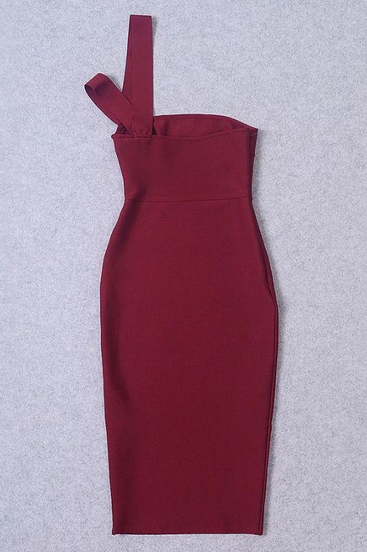 Shop  red dress - Perfect for special occasions | Molly Bandage Midi Dress - Red Wine