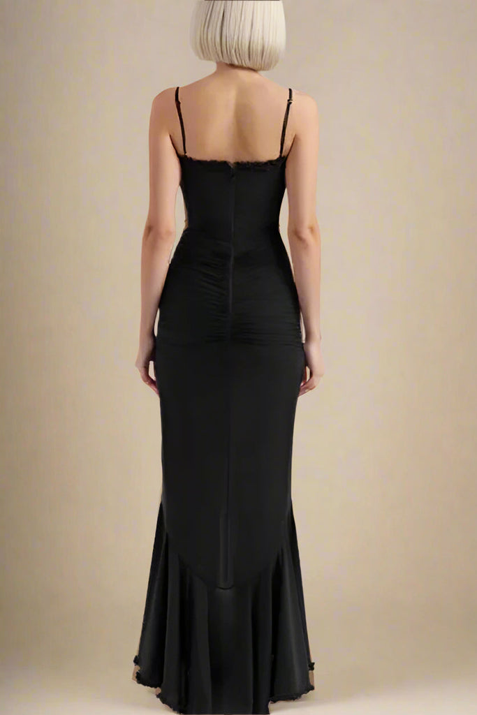 Noah Bodycon Wrap Midi Dress- Classic Black - Stylish black dress for special occasions | Buy Online