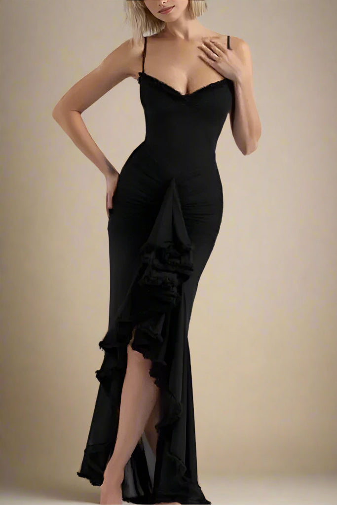 Shop  black dress - Perfect for special occasions | Noah Bodycon Wrap Midi Dress- Classic Black