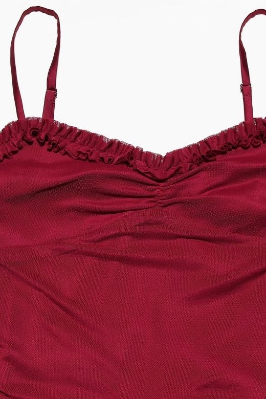 Stylish red dress | Noah Bodycon Wrap Midi Dress- Red Wine - Ideal for special occasions