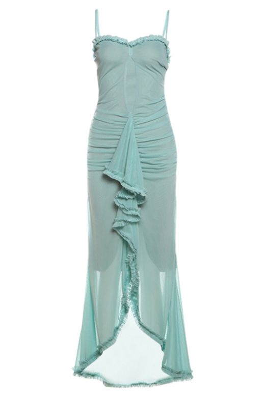 Shop  blue dress - Perfect for special occasions | Noah Bodycon Wrap Midi Dress - Tiffany Blue