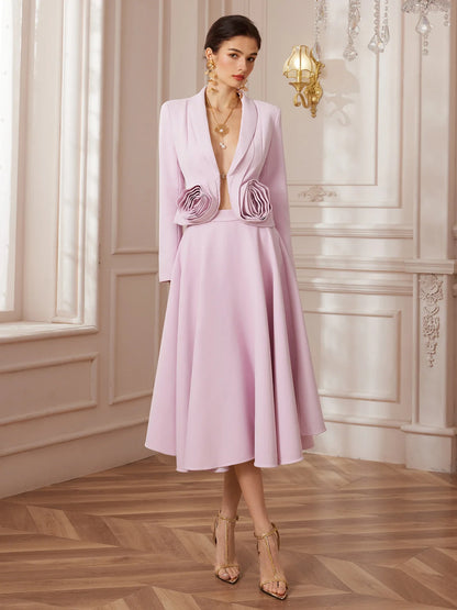 Bloom Tailored Blazer and Corded Empire Skirt