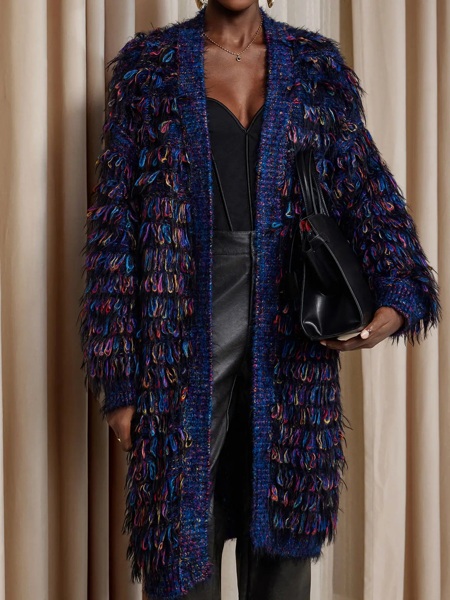 Colorful Tassel Sweater Coat