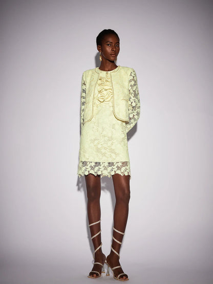 Floral Hollow-Out mini dress