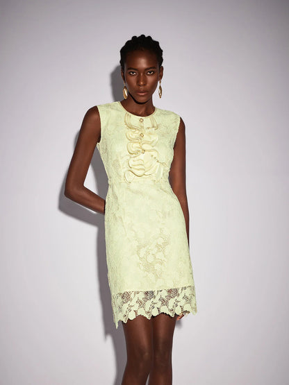 Floral Hollow-Out mini dress