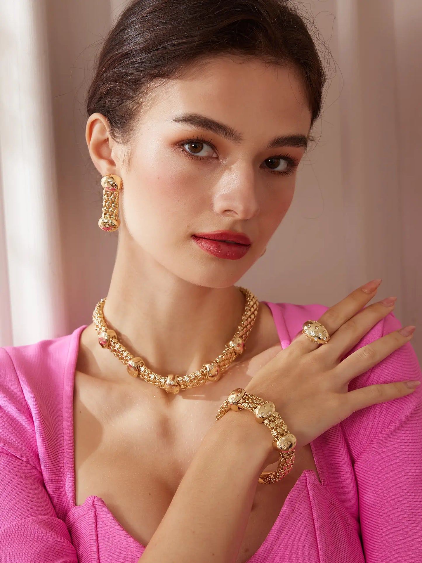 Gold Designer Jewelry Set