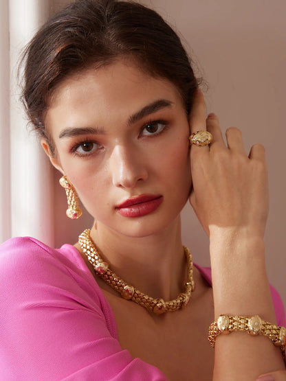 Gold Designer Jewelry Set
