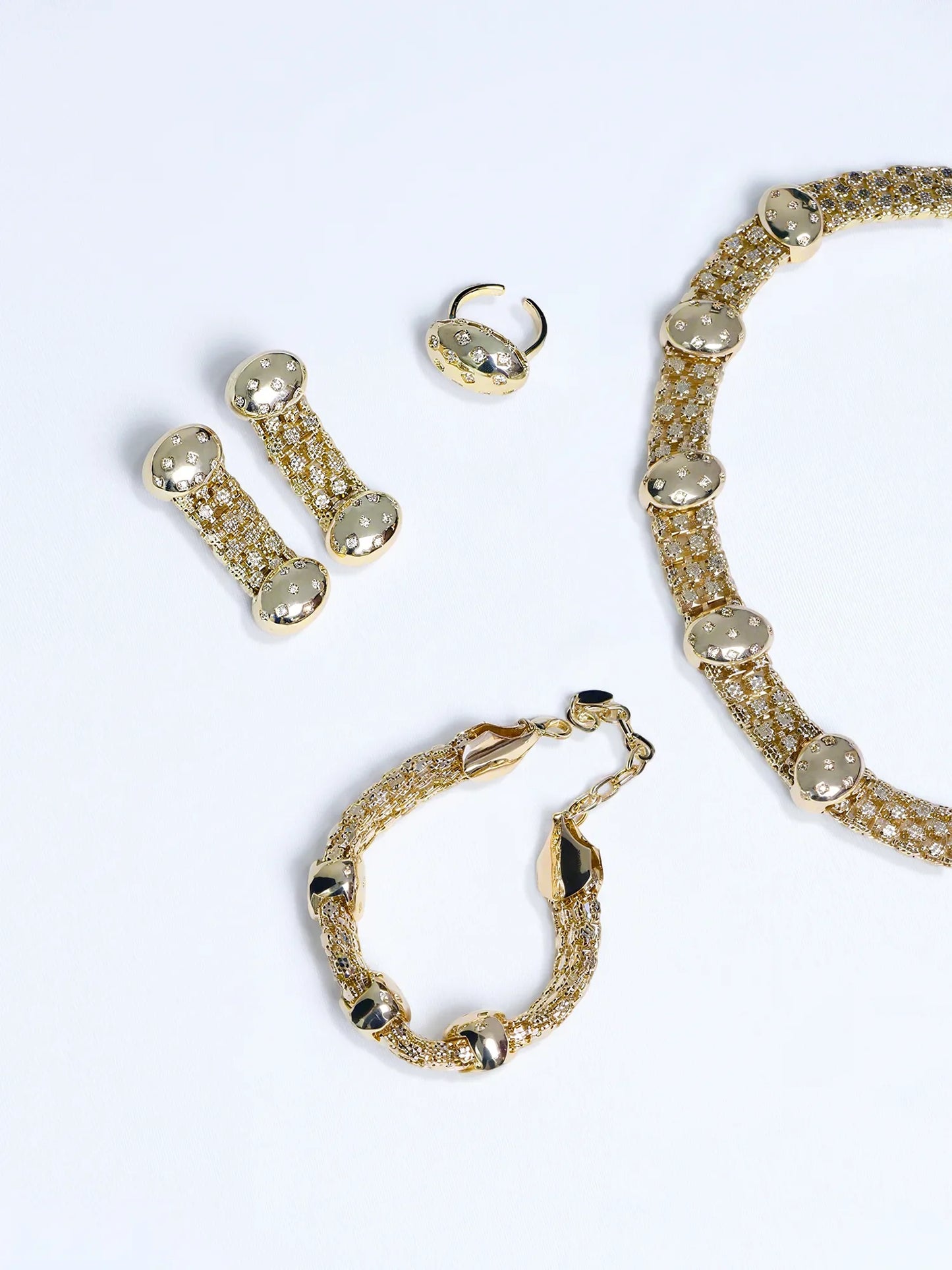Gold Designer Jewelry Set