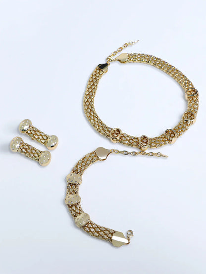 Gold Designer Jewelry Set