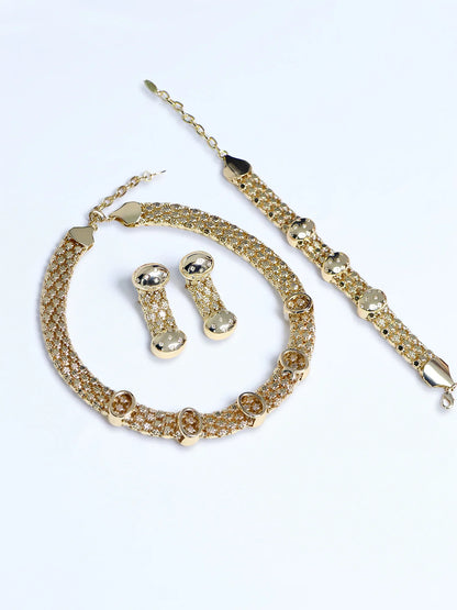 Gold Designer Jewelry Set