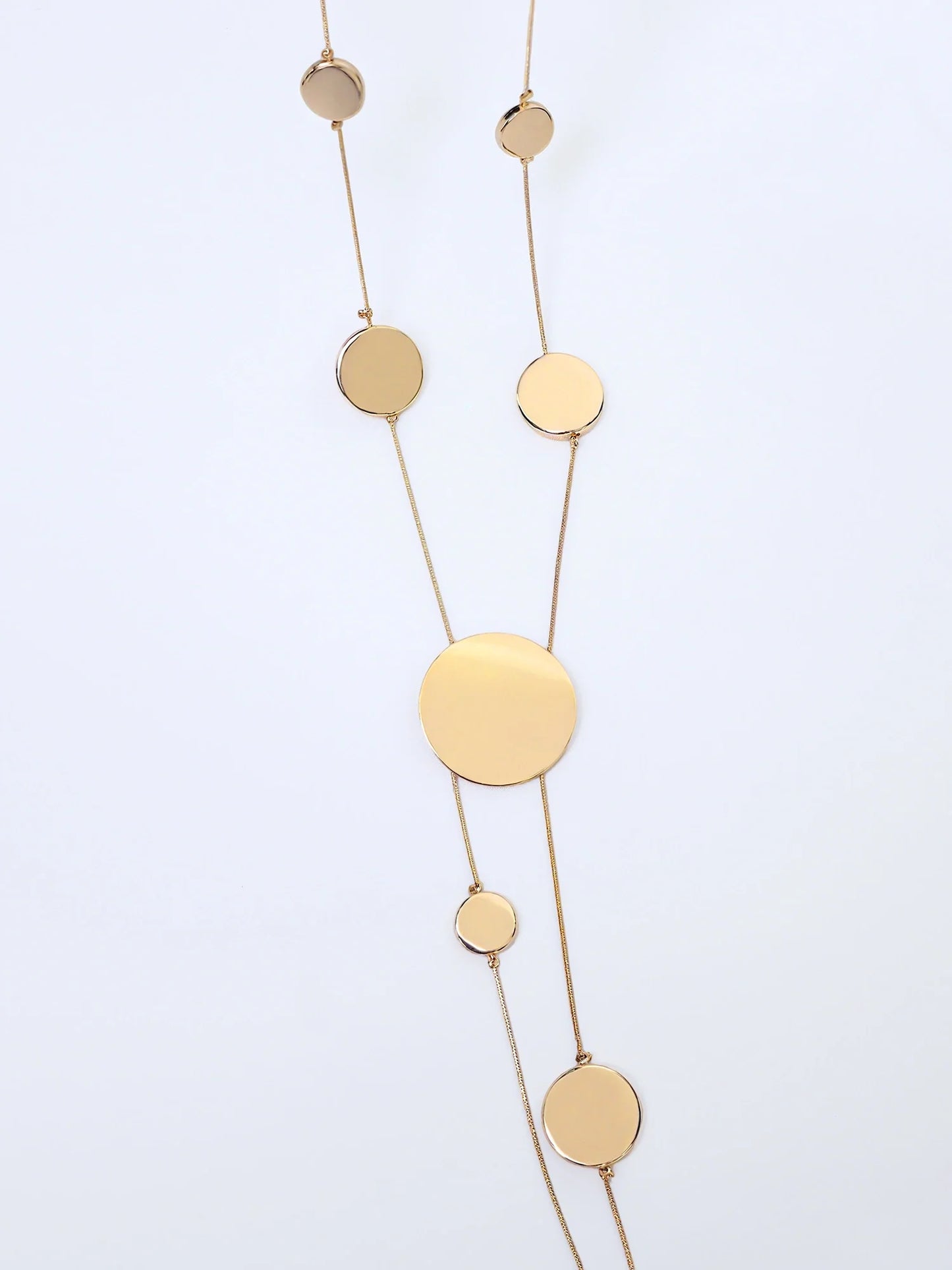 Golden Circular Design Necklace