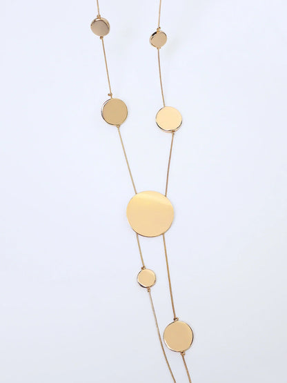 Golden Circular Design Necklace