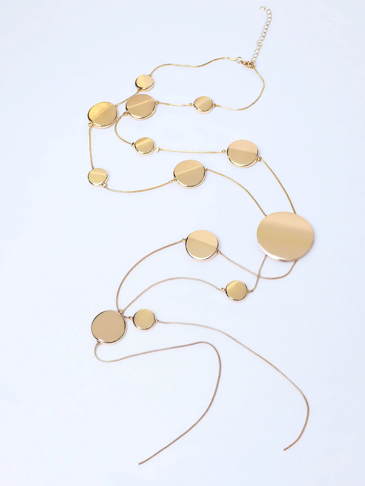 Golden Circular Design Necklace