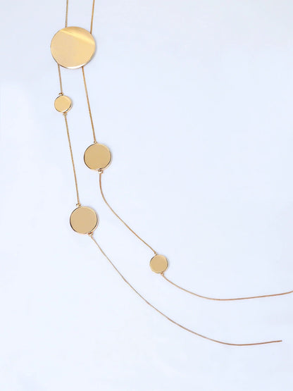 Golden Circular Design Necklace