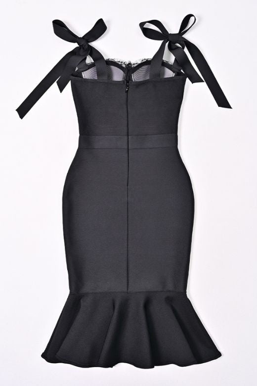 Shop  black dress - Perfect for special occasions | Nora Bandage Midi Dress - Classic Black