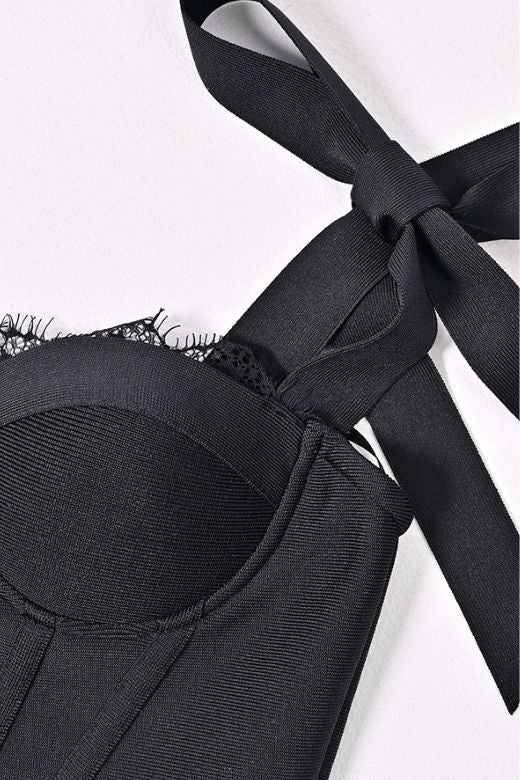 Shop  black dress - Perfect for special occasions | Nora Bandage Midi Dress - Classic Black