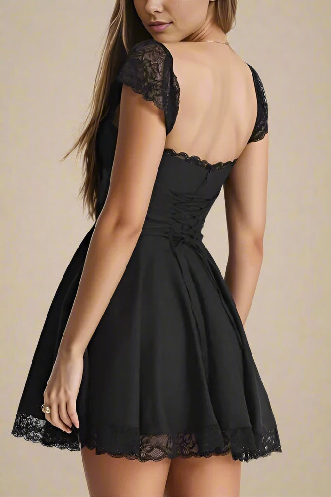 Nori Mini Dress - Classic Black - Stylish black dress for special occasions | Buy Online