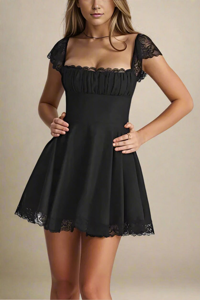 Stylish black dress | Nori Mini Dress - Classic Black - Ideal for special occasions