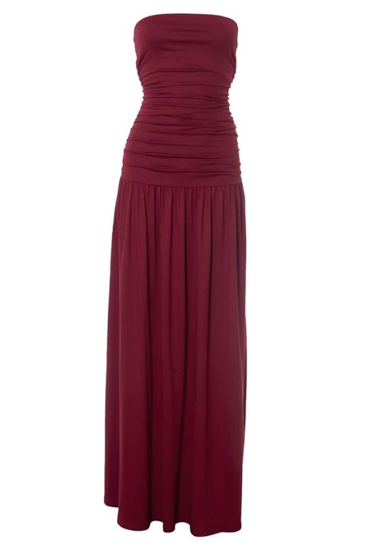 Stylish red dress | North Bodycon Wrap Midi Dress - Red Wine - Ideal for special occasions