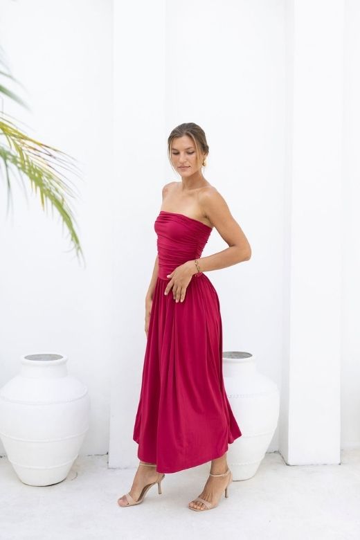 North Bodycon Wrap Midi Dress - Chocolate Brown - Stylish brown dress for special occasions | Buy Online