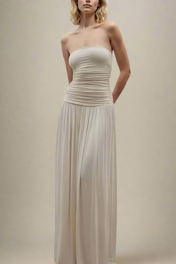 North Bodycon Wrap Midi Dress - Beige - Stylish beige dress for special occasions | Buy Online