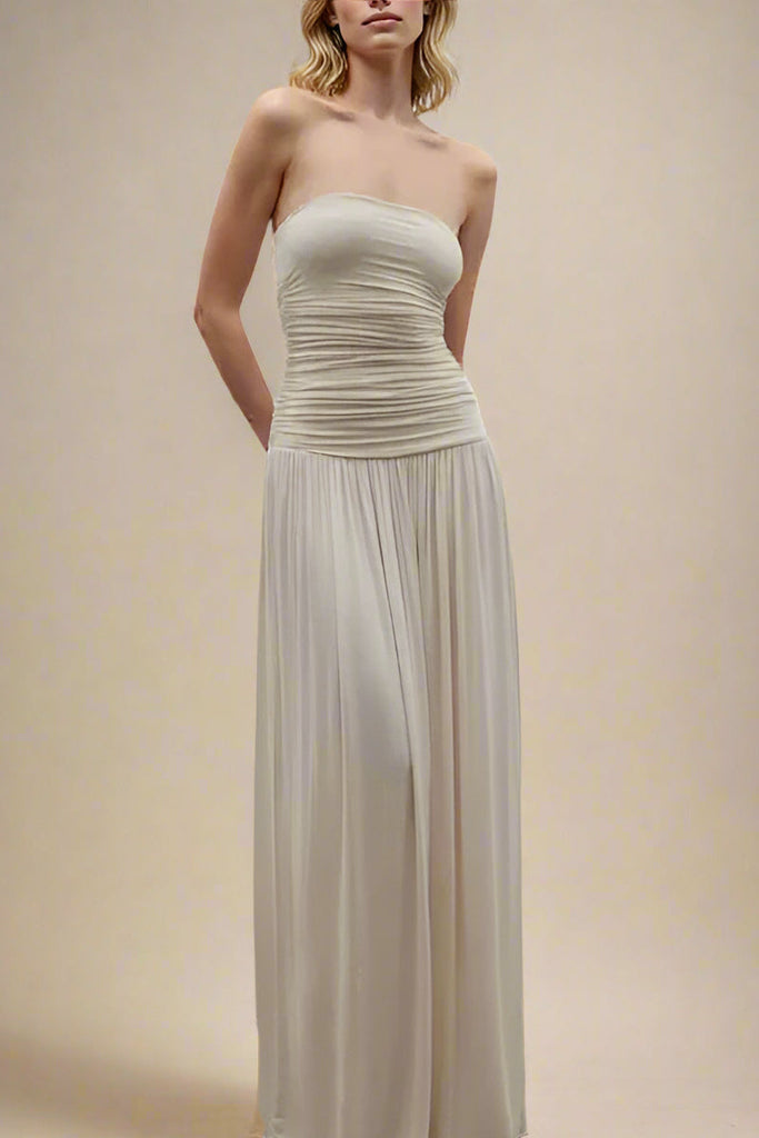 North Bodycon Wrap Midi Dress - Beige - Stylish beige dress for special occasions | Buy Online