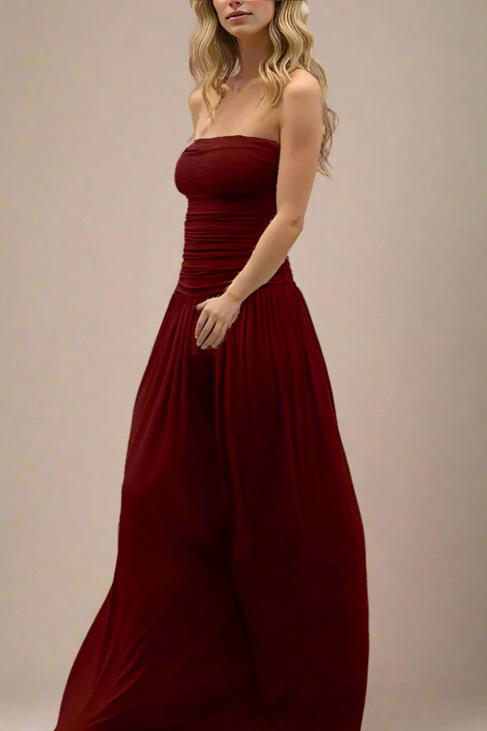 Stylish red dress | North Bodycon Wrap Midi Dress - Red Wine - Ideal for special occasions