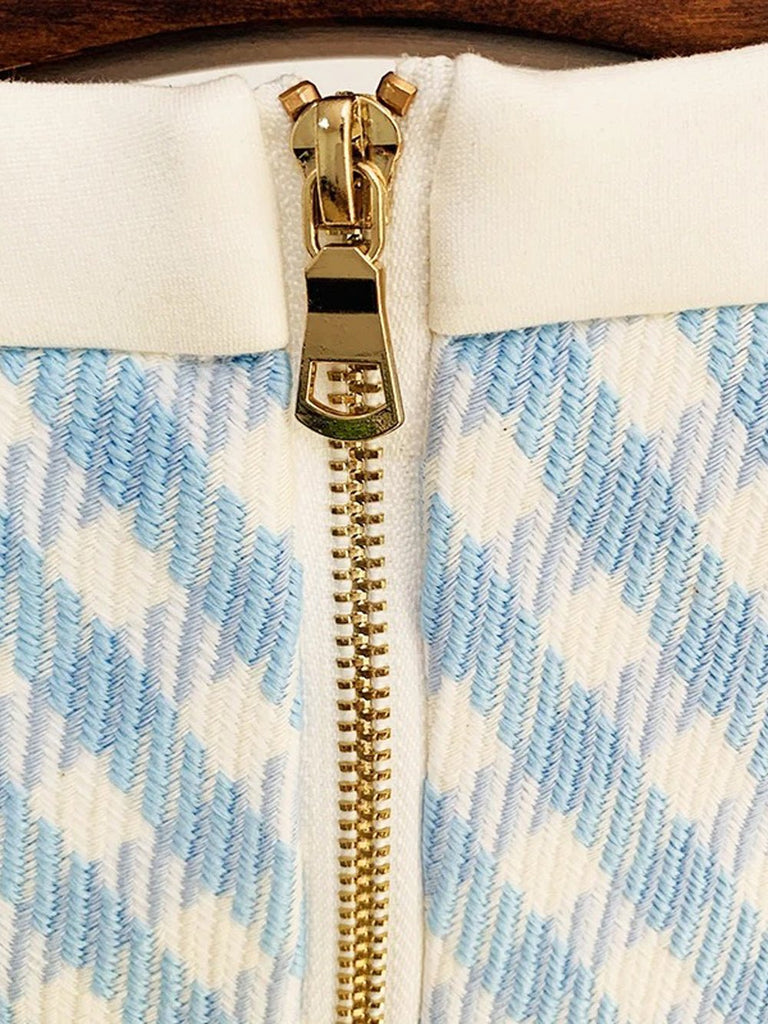 Stylish beautiful dress | Nyehok Block Plaid Tweed Mini Dress - Ideal for special occasions