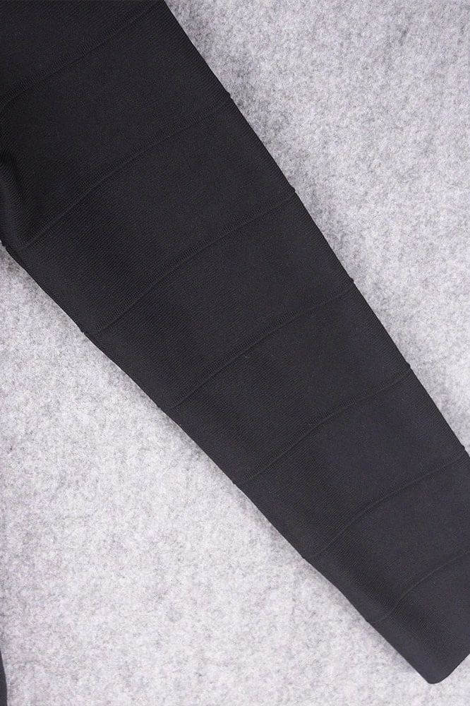 Stylish black dress | Pamela Long Sleeve Bandage Mini Dress - Classic Black - Ideal for special occasions
