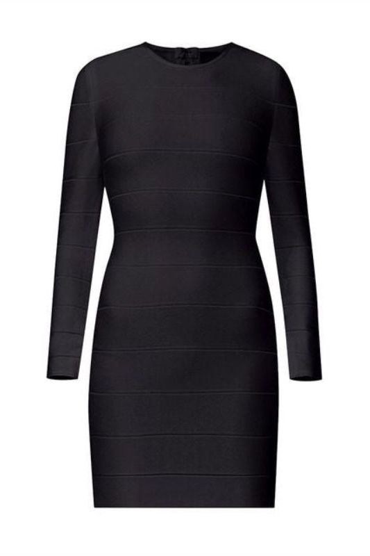 Shop  black dress - Perfect for special occasions | Pamela Long Sleeve Bandage Mini Dress - Classic Black